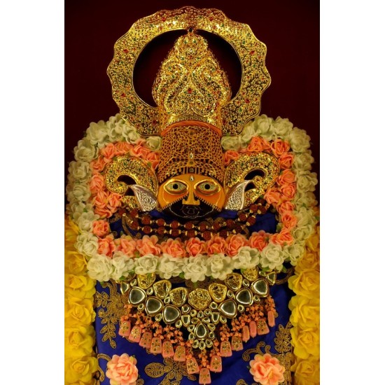 Sri Khatu Shyam ji Moorti Tanjore Art- 22/ 24 Carat Gold