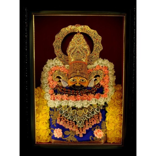 Sri Khatu Shyam ji Moorti Tanjore Art- 22/ 24 Carat Gold